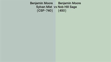 Benjamin Moore Sylvan Mist Vs Nob Hill Sage Side By Side Comparison