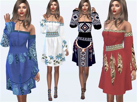 Sims 4 Boho Dress Cc