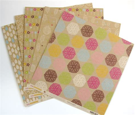 Kraft Paper Card With Colorful Pattern Kraft Paper Wrapping Paper