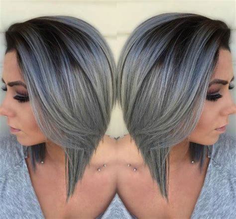 Silver Ombre Hair Beautiful Hairstyles For Short Hair Makeup
