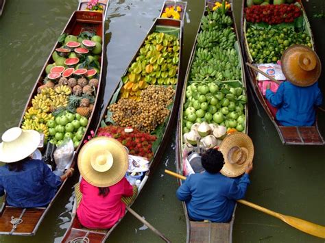 Floating Market Of Thailand