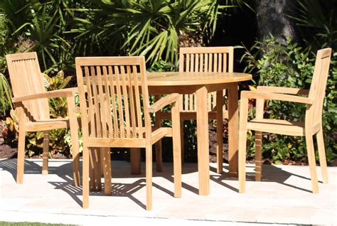 Armchair available with wooden base eucalypyus feet or. 1.2m Round Table & 4 Hampton Armchair Teak Set - Oceanic ...