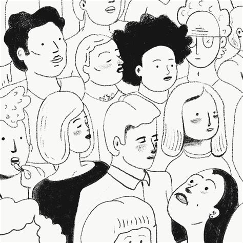Crowd Line Drawing On Behance Crowd Drawing Line Drawing Drawings