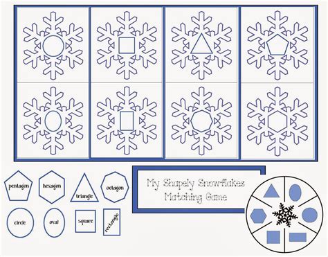 Snowflake Shapes Classroom Freebies