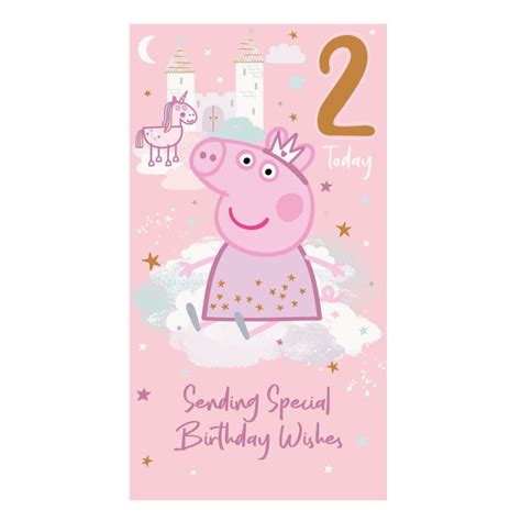 2 Today Peppa Pig 2nd Birthday Card Pg066 Character Brands