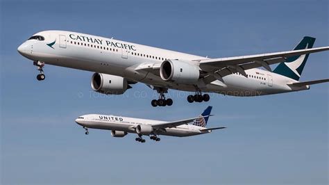 Cathay Pacific Airbus A350 And United Airlines Boeing 777 At Sfo 🇺🇸