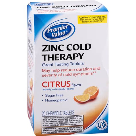 Premier Value Zinc Cold Relief Lozenges Cherry 18ct The Online Drugstore