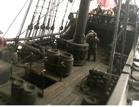 New Black Pearl Pirates Ship Wooden Model Building Kit 80cm Length Ebay