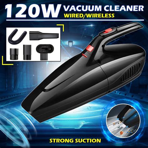 strong power car vacuum cleaner dc 12v 120w cordless auto portable vacuums cleaner for home