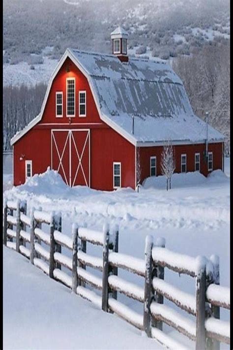Red Barn In The Snow Pictures Photos And Images For Facebook Tumblr