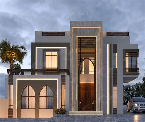 Neo Islamic Villa Facade On Behance Facade Design Villa Facade