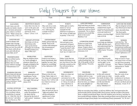 Free Daily Scripure Prayer Calendar Get Your Calendar Printable