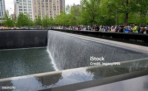 New York City 911 Memorial Reflection Pool Stock Photo Download Image