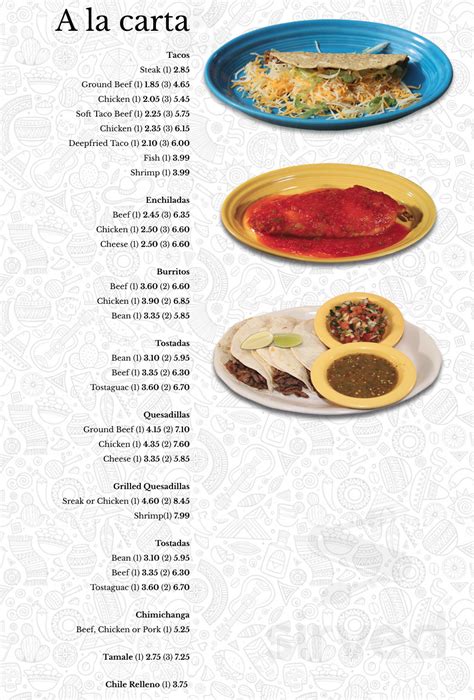 This site is in no way affiliated with or endorsed by monterrey mexican restaurant. El Monterrey Mexican Restaurant menu in Warrensburg, Missouri