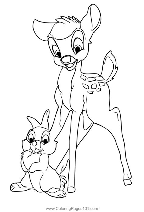 Bambi 1 Coloring Page For Kids Free Bambi Printable Coloring Pages