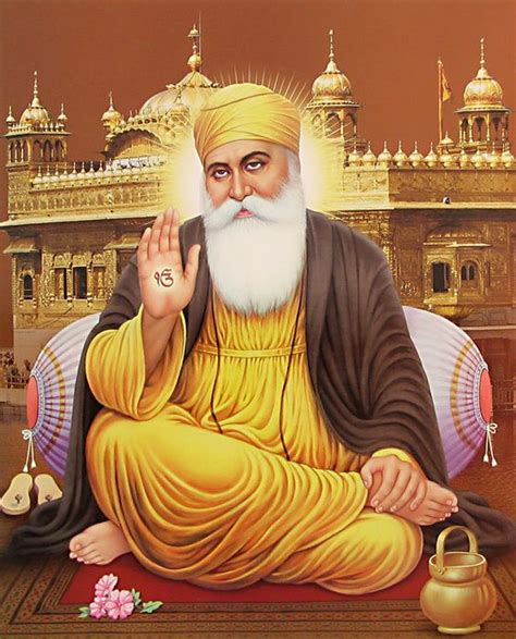Guru Nanak Devji Celebrating The Sage Of Sikhism On Gurpurab Brown