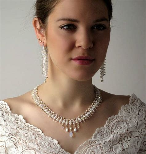 Bridal Statement Necklace Wedding Jewelry Sets For Bride Etsy