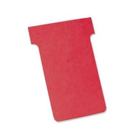 Nobo T Cards Size 2 Red 1 X Pack Of 100 491109 T Cards