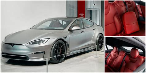This One Of A Kind Tesla Model S Has A 30000 Vegan Leather Interior