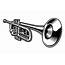 Vector Illustration Of Black And White Trumpet 539293 Art At 