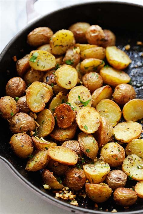 Transfer potatoes to a large rimmed baking sheet and separate them, spreading them evenly. Crispy Roasted Potatoes - Rasa Malaysia