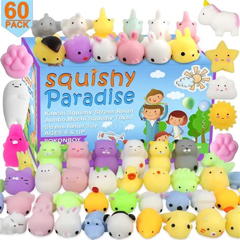 Pokonboy Squishies Mochi Squishy Toys Mini Kawaii Squishy Animals