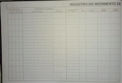 Papelaria Paulistana Livro Registro De Entrada E Saída De Veículos
