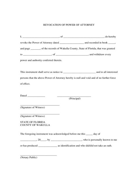 Revocation Of Power Of Attorney Form 17 Free Templates In Pdf Word