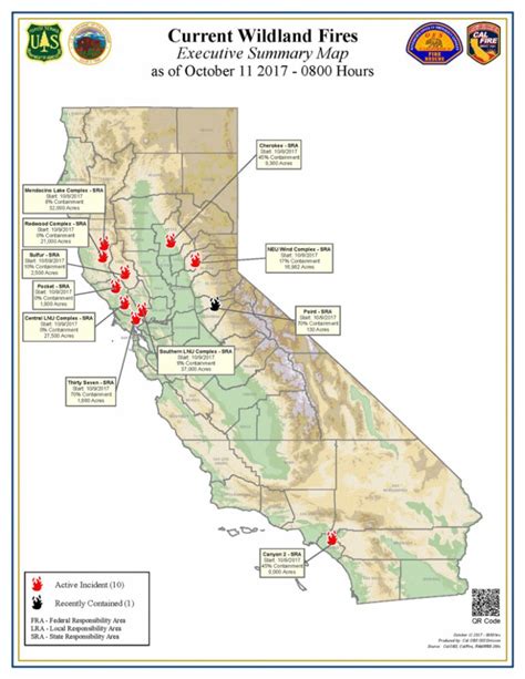 California Fires Map From Cal Fire Oes Firefighter Blog At Northern