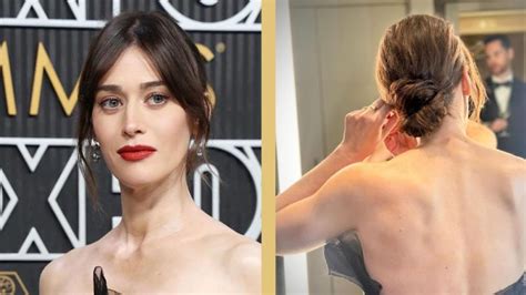 Get The Look Lizzy Caplans Emmys Chignon American Salon