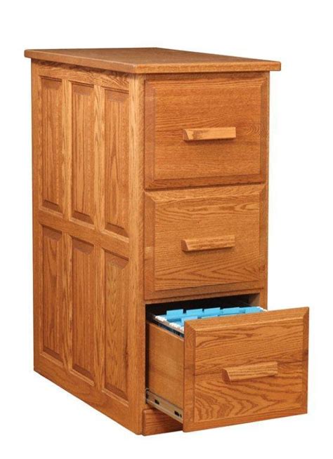 A filing cabinet (or sometimes file cabinet in american english) is a piece of office furniture usually used to store paper documents in file folders. Amish Traditional Three Drawer Vertical File Cabinet