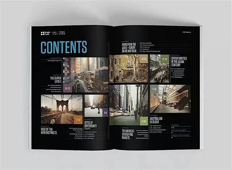 Cool Magazine Layout Editorial Design Global City Layout Design