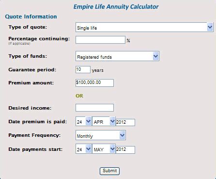 Jim is looking to retire soon and is looking at the best options for him and his wife. The Official Annuity Calculator | Most accurate annuity ...