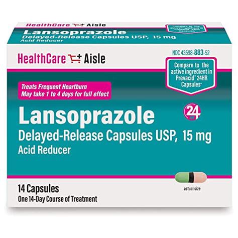 Healthcareaisle Lansoprazole 15 Mg â€“ 14 Delayed Release Capsules â