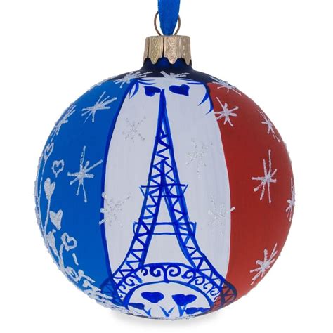 Eiffel Tower Paris France Glass Ball Christmas Ornament Christmas