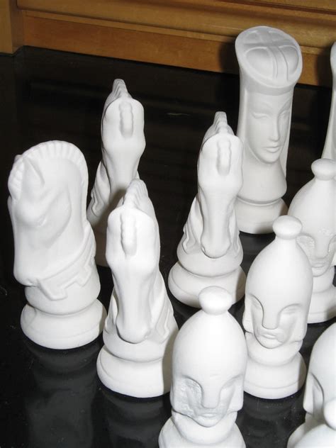 U Paint Chess Set Ceramic Bisque Ready To Paint Chess Pieces