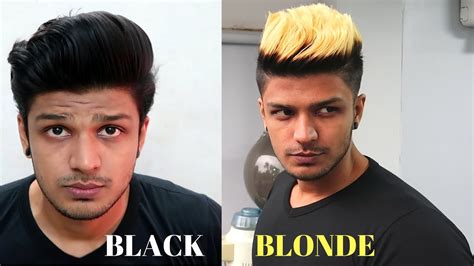 How To Black To Blonde Hair Colour For Men 2017 Step By Step