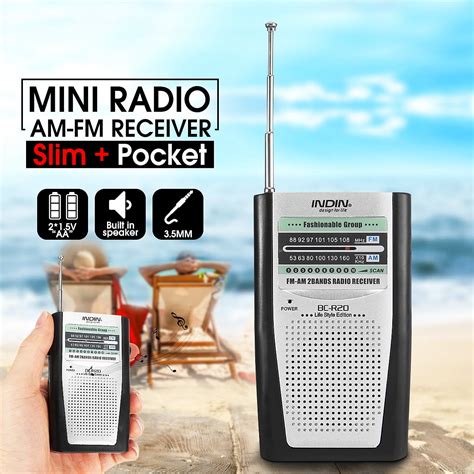 Indin Mini Portable Amfm Radio Pocket Receiver Mp3 Player Speaker 2