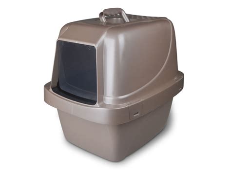 Van Ness Enclosed Sifting Cat Litter Tray Large Beige Petlife
