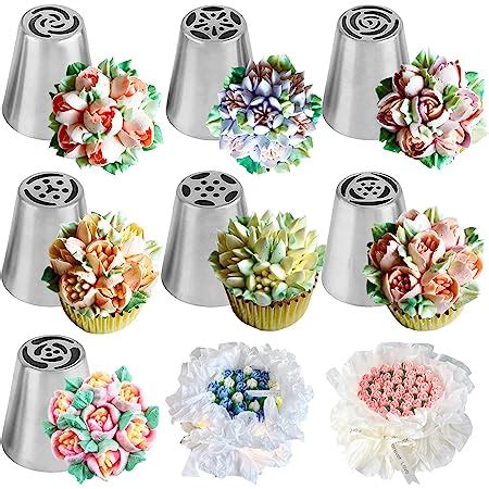 Russian Piping Nozzles Set With Flower Piping Nozzles Leaf Icing
