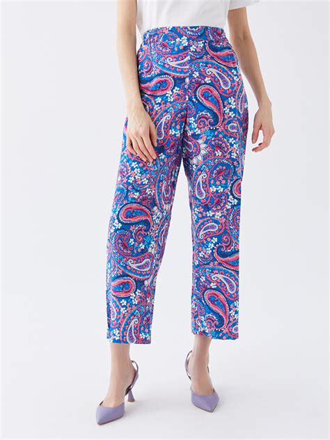 Elastic Waist Patterned Womens Trousers S3di05z8 F9c S3di05z8 F9c