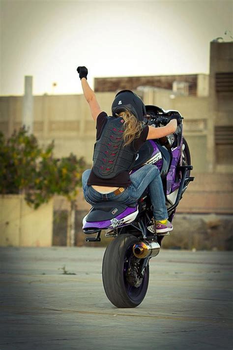 Leah Peterson The Best Female Stunt Rider Pretty Purple Bike