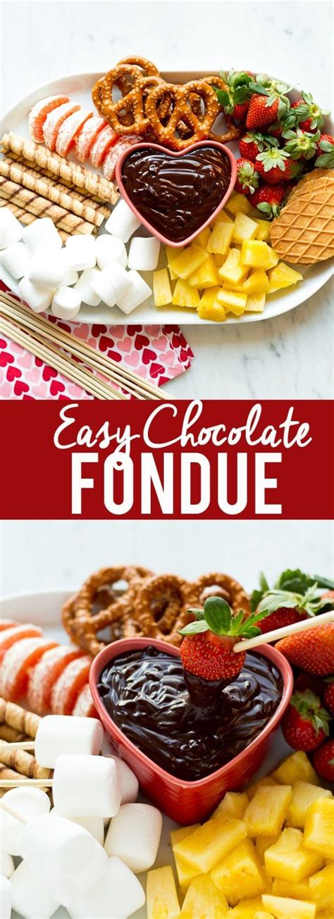 Chocolate Fondue Recipe Valentines Food Valentines Day Dinner