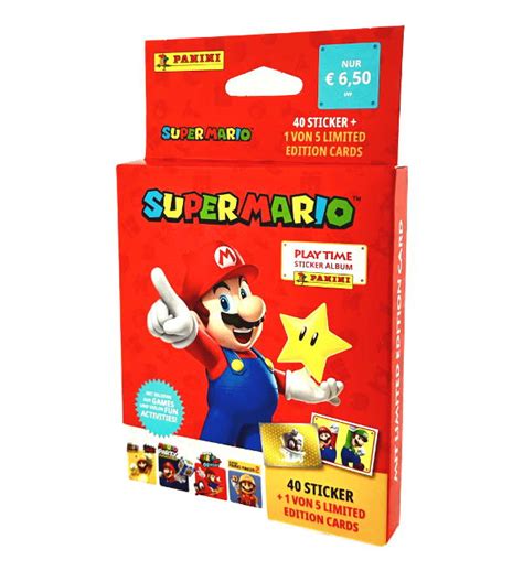 Panini Super Mario Play Time Stickers Eco Blister 8 Packets 1 Le