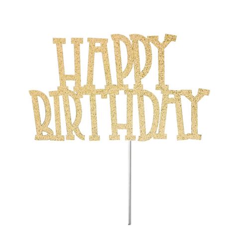 Happy Birthday Cake Topper Glitter Cake Topperhappy Birthday Etsy