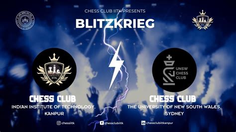 Blitzkrieg Iitk Chess Club Vs Unsw Chess Club Youtube