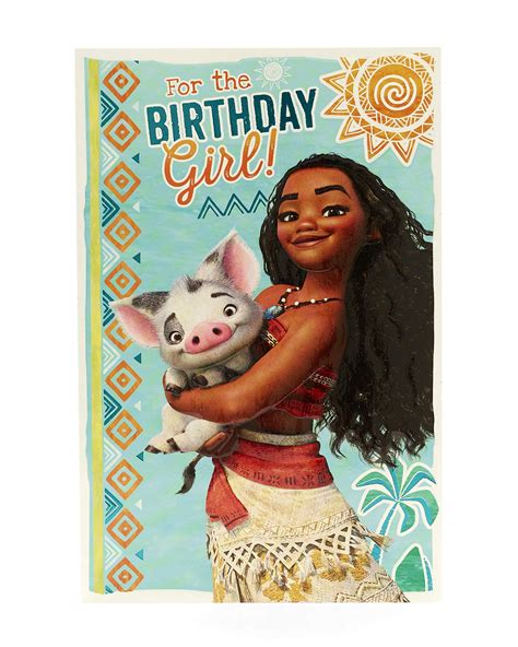 Buy Uk Greetings Birthday Card For Her Moana With Pua The Pig