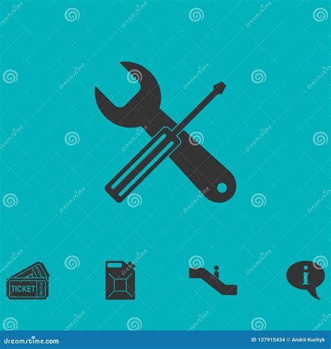 Repair Icon Flat Stock Vector Illustration Of Preferences 137915434