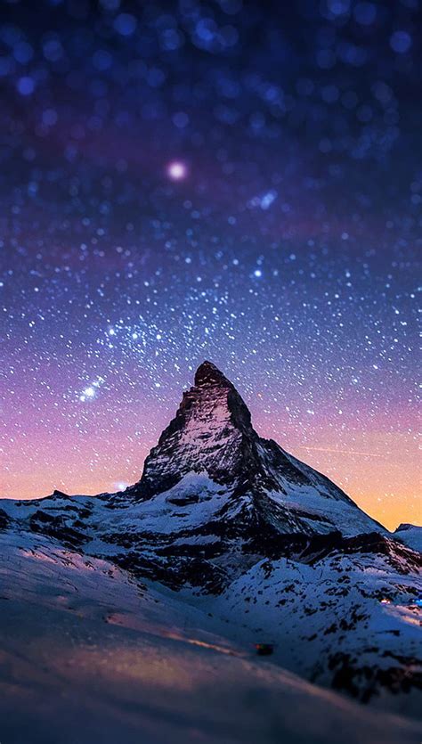 Mountain Abstract Nature Night Star Hd Phone Wallpaper Peakpx