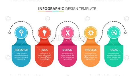Process Infographic Template Design With 4 Steps Vector Illustration